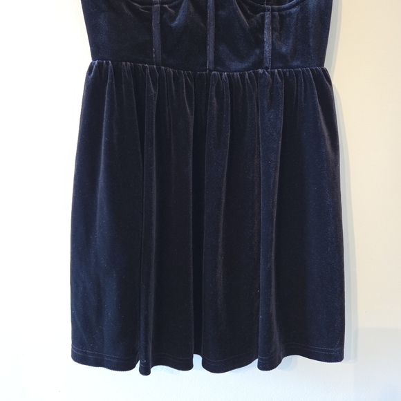 Betsey Johnson Vintage Velvet Corset Cocktail Feminine Party Dress Size Small - Picture 6 of 9